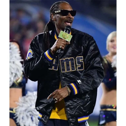Rams Snoop Dogg Bomber Jacket Black