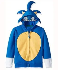 Sonic Cosplay Blue Hoodie