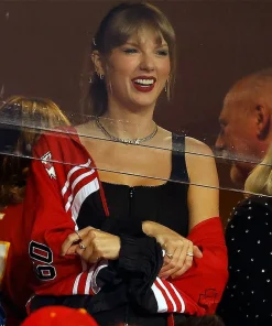 Taylor Swift Erin Andrews Chiefs Red Jacket