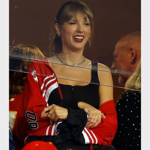 Taylor Swift Erin Andrews Chiefs Red Jacket