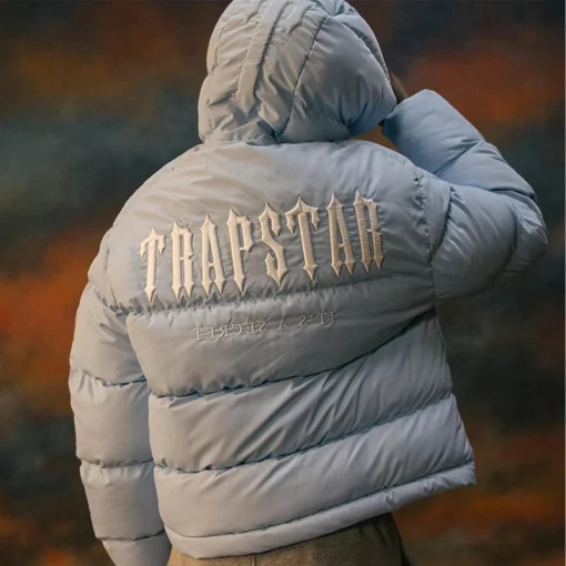 Trapstar Irongate Hooded Ice Blue Puffer Jacket