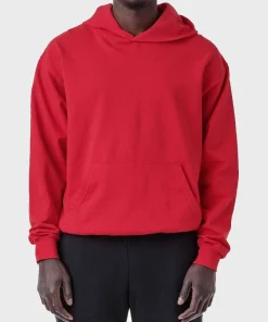 French Terry Hoodie Red