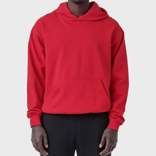 French Terry Hoodie Red