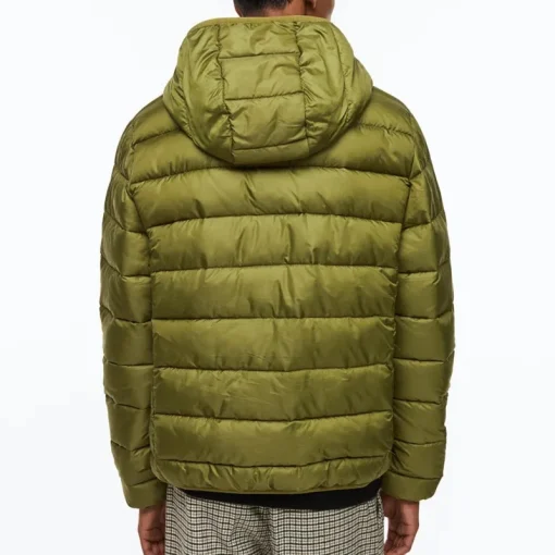 Lightweight Green Puffer Jacket For Sale