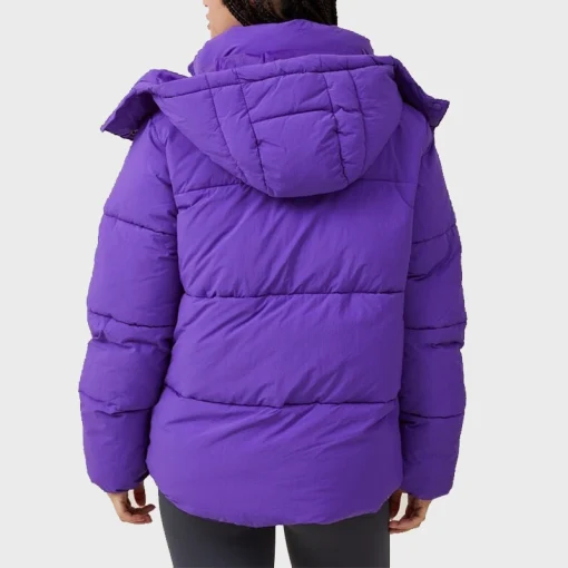 Trendy Purple Hooded Puffer Jacket - Danezon