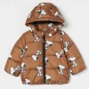 Snoopy Brown Puffer Jacket