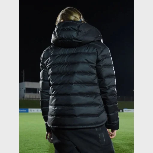 Black Chelsea F.C. Football Team Women Puffer Jacket