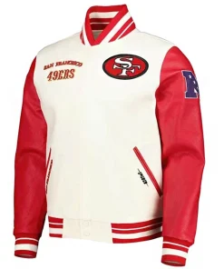 49ers San Francisco Cream Retro Varsity Jacket