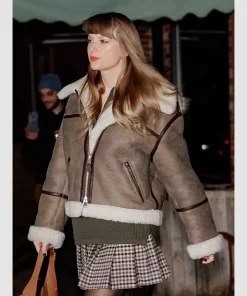 NYC Brown Shearling Taylor Swift Jacket