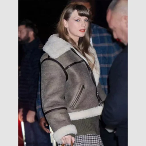 Brown Shearling Taylor Swift Jacket
