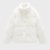 Womens Fur Puffer Jacket White