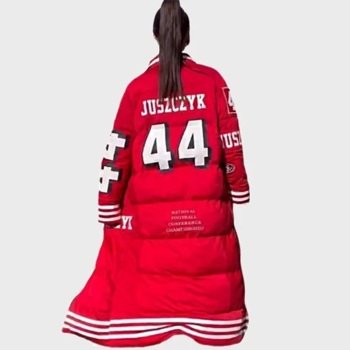 49ers Kristin Juszcztk Long Puffer Coat