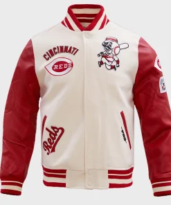 Red And White Cincinnati Reds Baseball Jacket