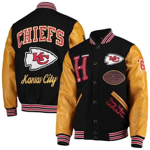 Kansas City Chiefs Letterman Black Jacket For Sale