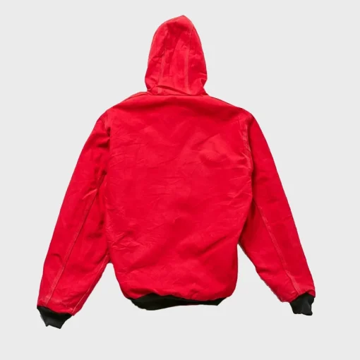 Vintage Carhartt Hooded Bomber Jacket Red