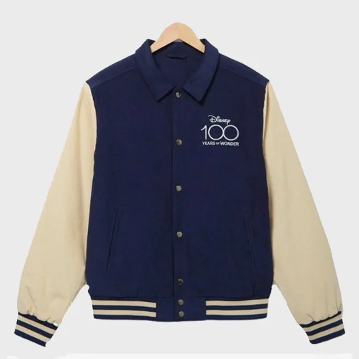 Mickey Mouse Disney 100 Denim Varsity Jacket