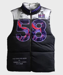 Kristin Juszczyk Super Bowl LVIII Puffer Vest