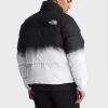 The North Face Black And White 96 Nuptse Dip Dye Jacket