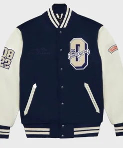 OVO Collegiate Navy Blue Varsity Jacket