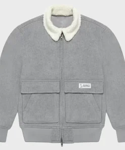 Grey Aviator OVO Wool Jacket
