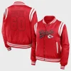 Erin Andrews Chiefs Bomber Jacket Red