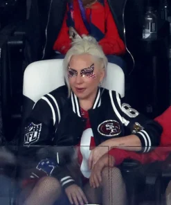 Lady Gaga Black Varsity Jacket - Super Bowl Varsity Jacket Lady Gaga