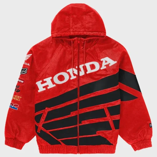 Supreme Red Honda Fox Racing Jacket For Sale