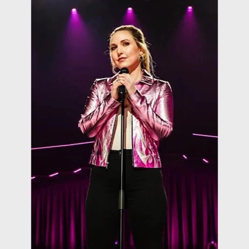 Taylor Tomlinson Pink Have It All Leather Jacket