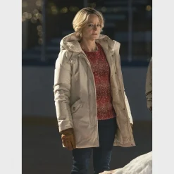 Jodie Foster White Hooded Jacket