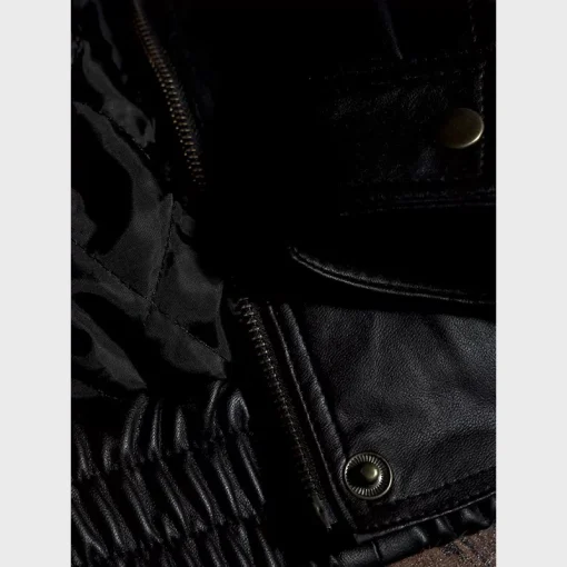 Black Vintage 90s Leather Jacket