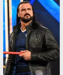 WWE Raw Drew McIntyre Black Leather Jacket For Sale