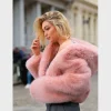 Gigi Hadid Pink Fur Jacket