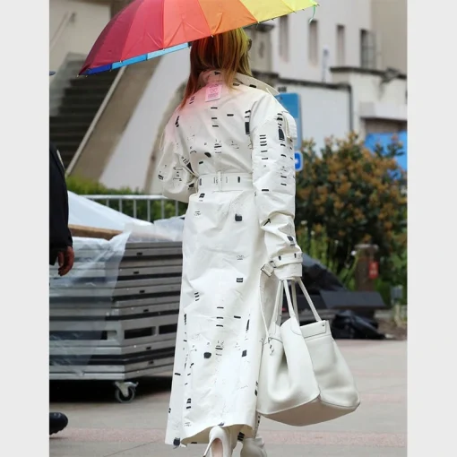 Heidi Klum America’s Got Talent Chic Trench Coat White
