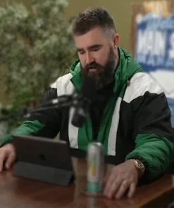 Jason Kelce New Heights Podcast Eagles Jacket