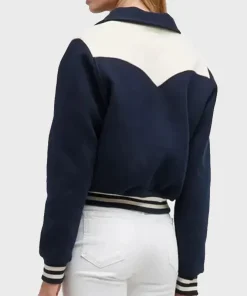 Mother The Western Blue Wool Varsity Jacket For Sale
