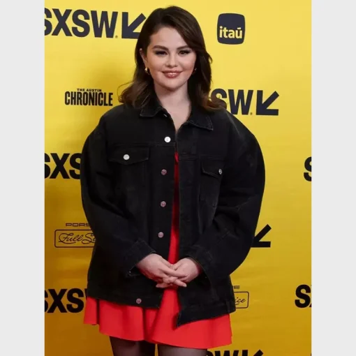 Selena Gomez SXSW 2024 Denim Jacket Black