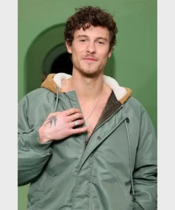 Shawn Mendes Loewe Hooded Green Jacket