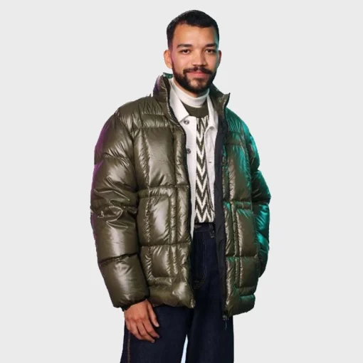 Justice Smith The American Society Of Magical Negroes Puffer Jacket Brown