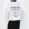 White Fox In Transit Grey Hoodie Oversized