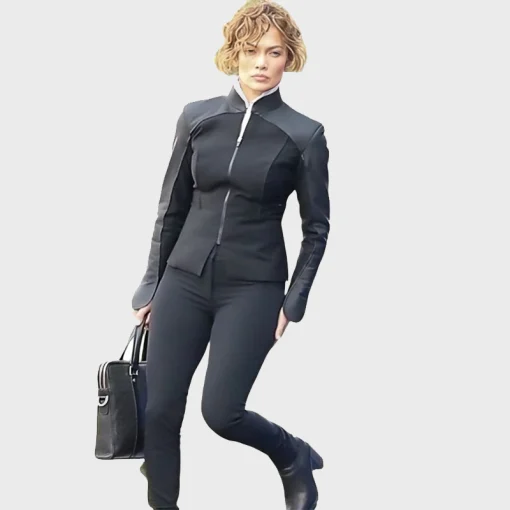 Jennifer Lopez Atlas 2024 Black Jacket