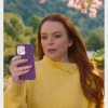 Maddie Kelly Irish Wish 2024 Lindsay Lohan Yellow Sweater