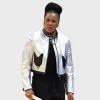 Trendy March Madness Dawn Staley Silver Jacket