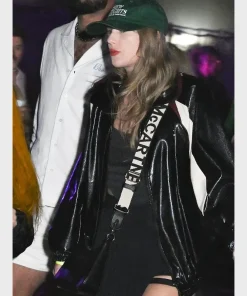 Taylor Swift Neon Carnival 2024 Patent Leather Jacket