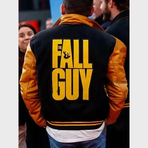 Black and Yellow Ryan Gosling The Fall Guy Letterman Jacket