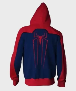 Unisex Spider-Man Zip Up Hoodie For Sale