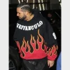 Drake Vaffanculo Flame Pullover Hoodie Black