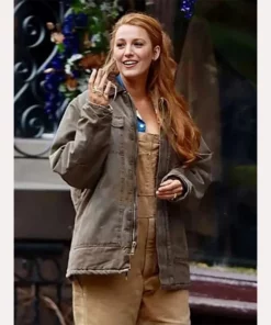 It Ends With Us Blake Lively Grey Jacket