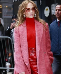 2024 Jennifer Lopez Fur Coat Pink