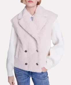 Trendy Holly James Elsbeth Sherpa Jacket White