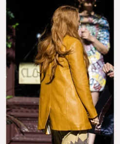 Blake Lively It Ends With Us Mustard Leather Coat